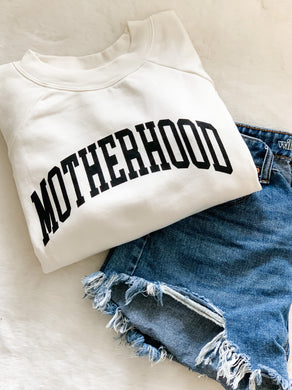 Vintage White Motherhood Mid length crewneck